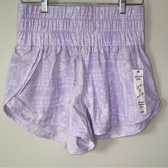 Vanilla Star Pants - NWT Vanilla Star High-Rise Lavender Running/Athletic Shorts